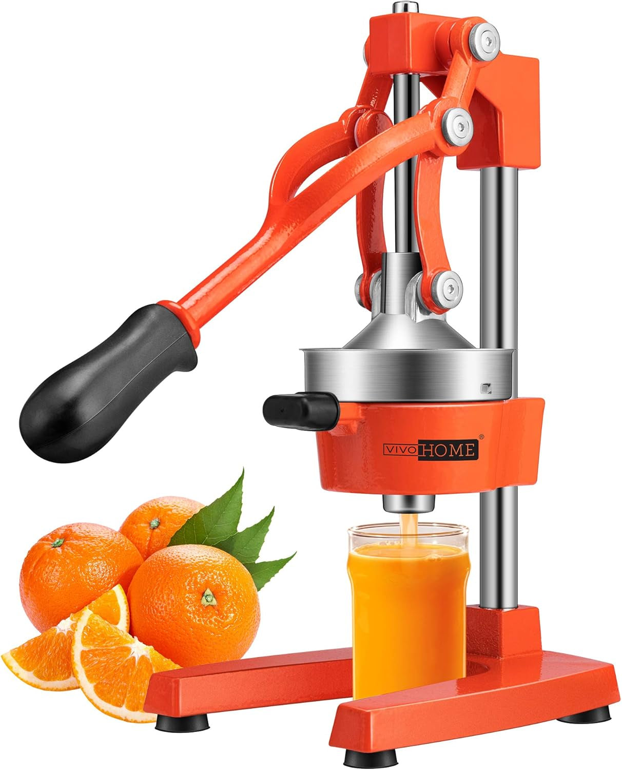 Professional Grade Manual Citrus Juicer - Heavy Duty Orange & Lemon Squeezer Machine