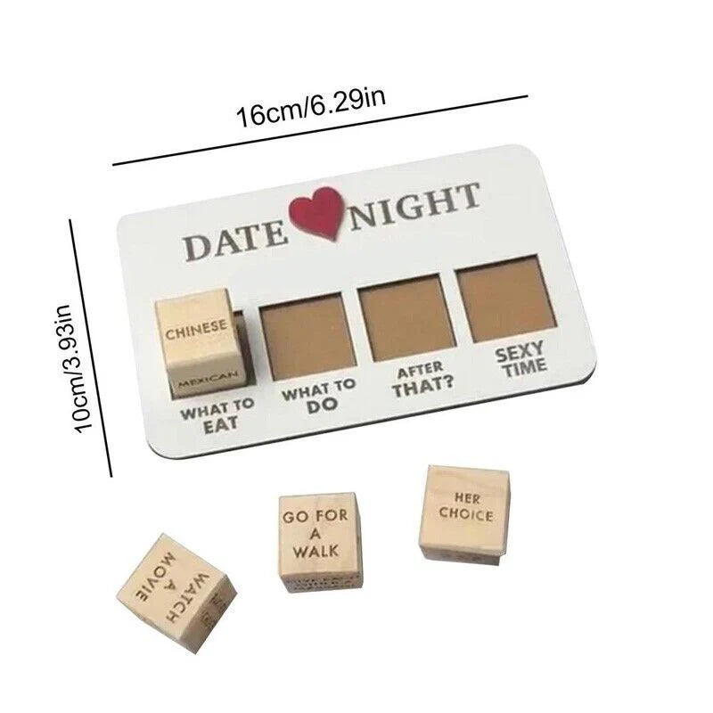 Date Night Dice: After Dark Edition - A Wooden Game for Couples' Entertainment