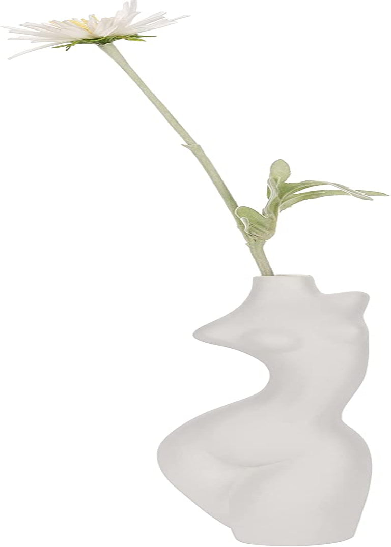 Elegant Female Form Body Vase - Boho Minimalist Decor for Unique Home Accents