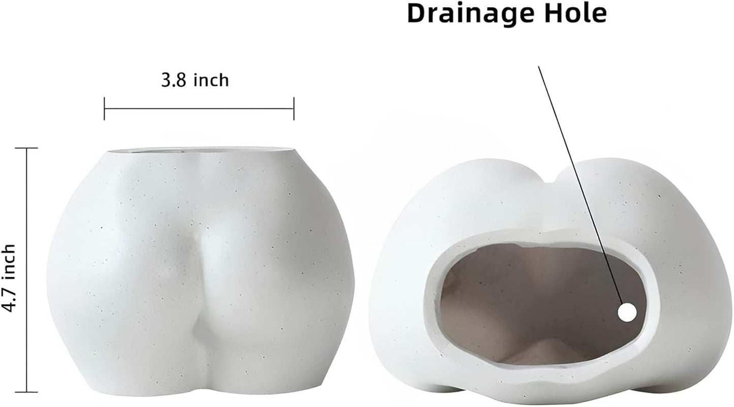 Female Body-Shaped Flower Planter with Drainage Holes - Resin Sculpture for Indoor/Outdoor Plants, Modern Boho Chic Design