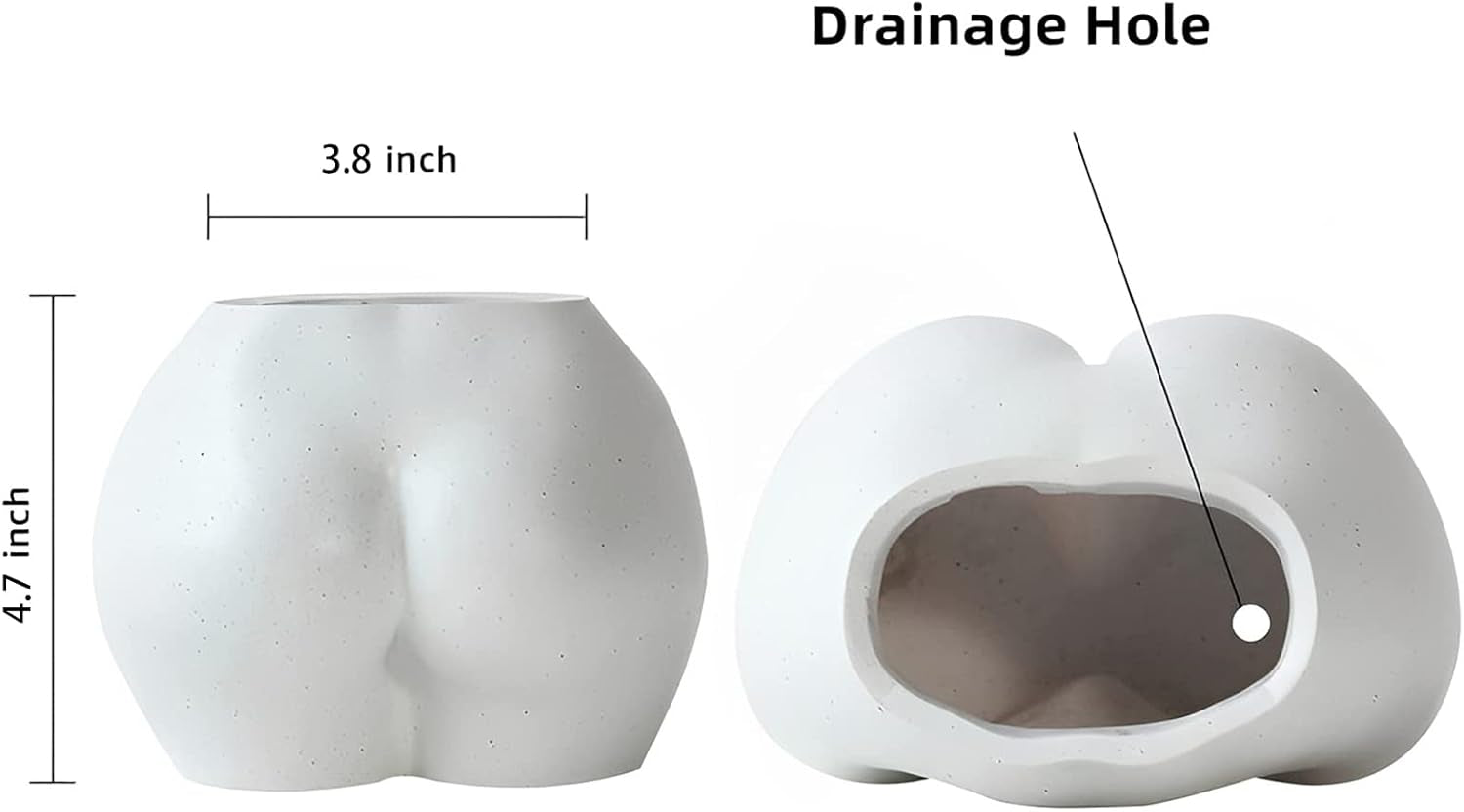 Female Body-Shaped Flower Planter with Drainage Holes - Resin Sculpture for Indoor/Outdoor Plants, Modern Boho Chic Design