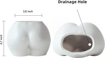 Female Body-Shaped Flower Planter with Drainage Holes - Resin Sculpture for Indoor/Outdoor Plants, Modern Boho Chic Design