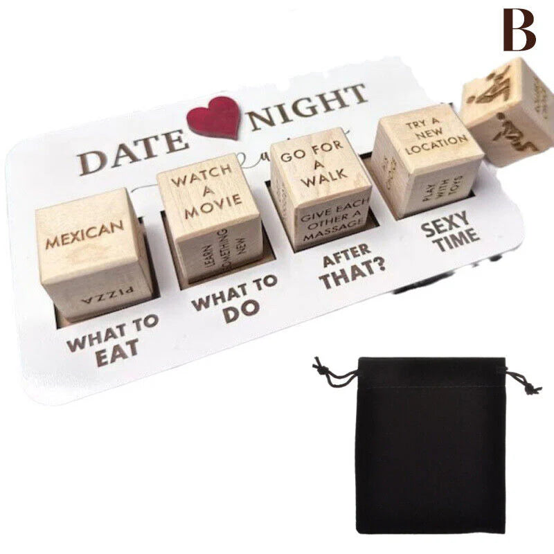Date Night Dice: After Dark Edition - A Wooden Game for Couples' Entertainment