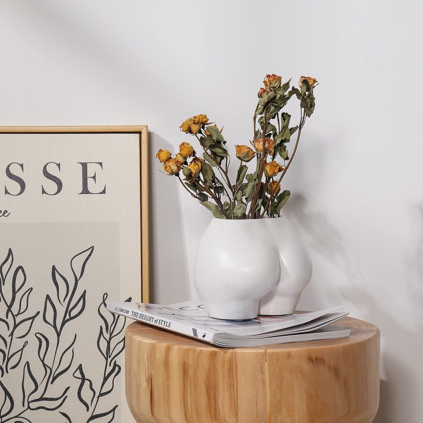 Female Body-Shaped Flower Planter with Drainage Holes - Resin Sculpture for Indoor/Outdoor Plants, Modern Boho Chic Design