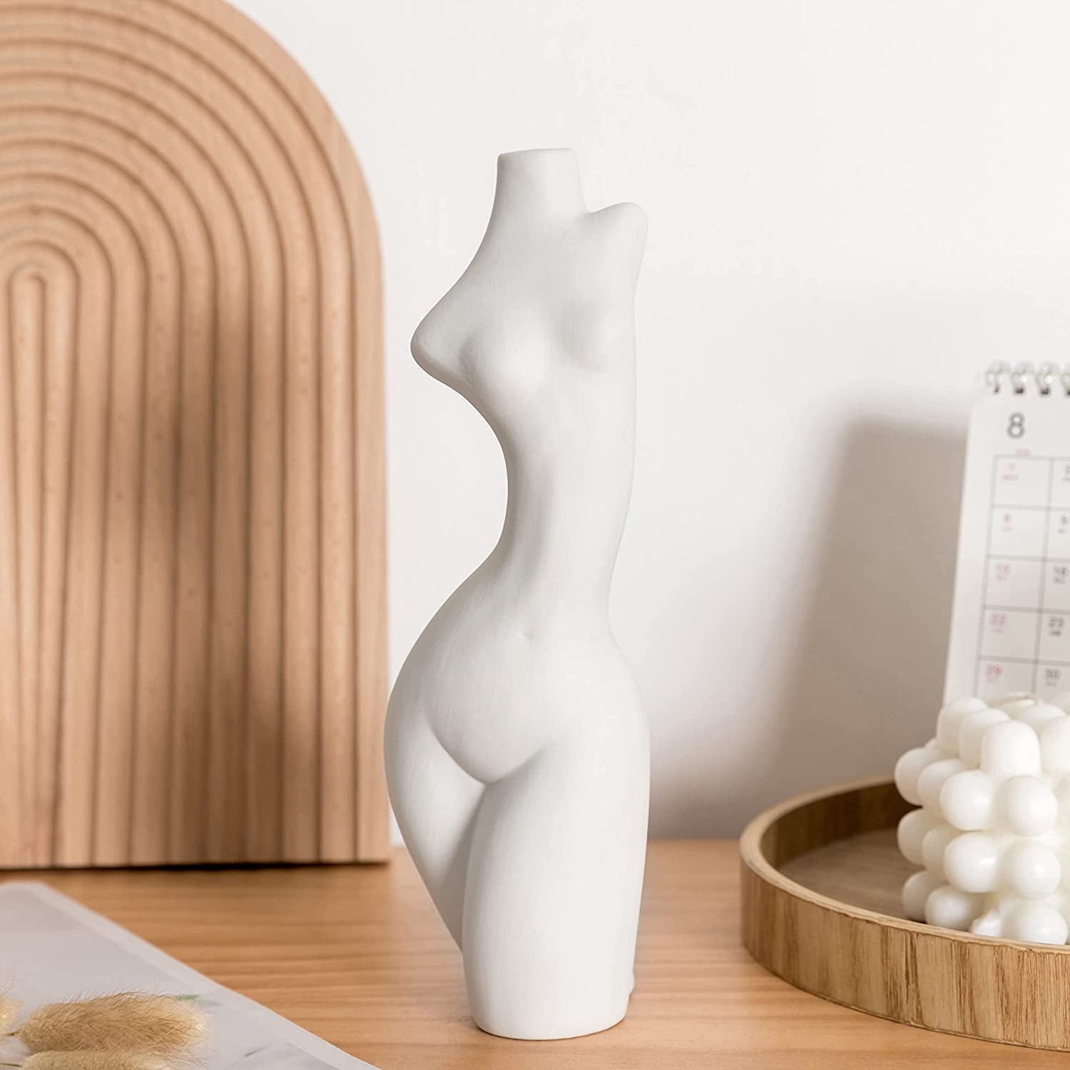 Elegant Female Form Body Vase - Boho Minimalist Decor for Unique Home Accents
