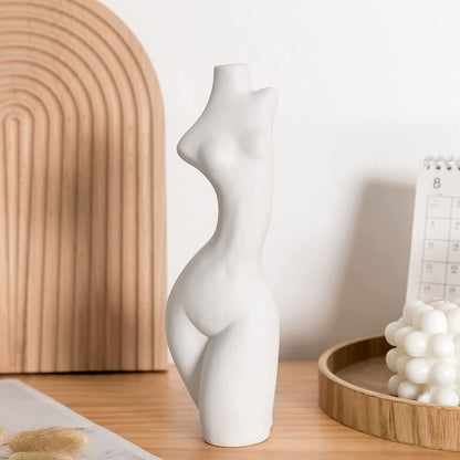Elegant Female Form Body Vase - Boho Minimalist Decor for Unique Home Accents
